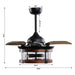36" Caselli Industrial Downrod Mount Ceiling Fan with Lighting and Remote Control - Sweatfully
