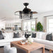 36" 3 Blades Modern Ceiling Fan with Lighting and Remote Control - Sweatfully