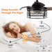 36" 3 Blades Modern Ceiling Fan with Lighting and Remote Control - Sweatfully