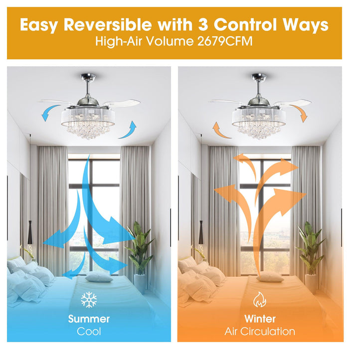 42" Broxburne Smart Fan with LED Light - Sweatfully