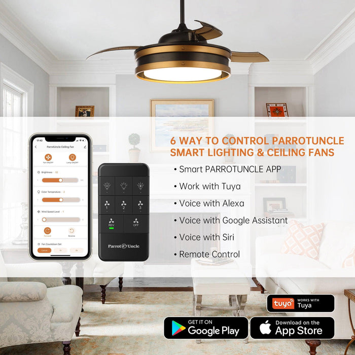 52" Cochin Smart Fan with LED Light - Sweatfully
