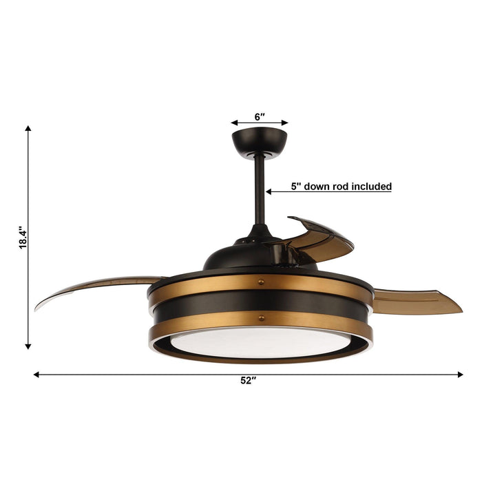 52" Cochin Smart Fan with LED Light - Sweatfully