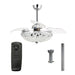 42" Servantes Modern Downrod Mount Crystal Ceiling Fan with Lighting and Remote Control - Sweatfully