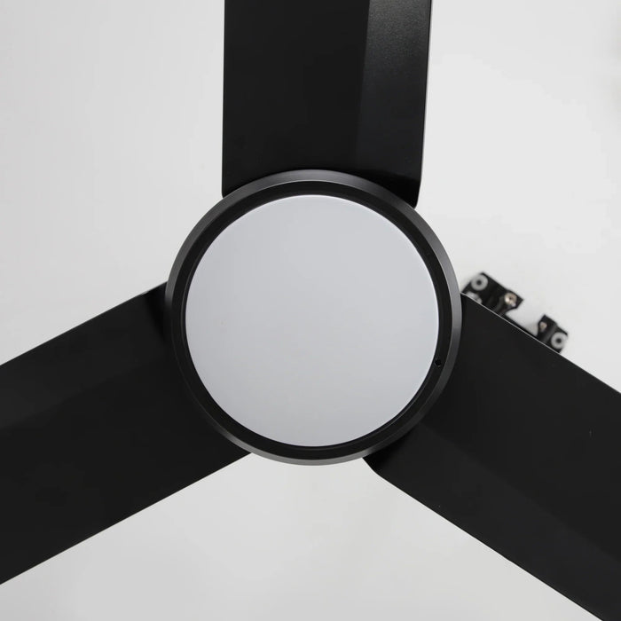 42 Inch Rhine Indoor/Wet Outdoor IP65 Black Anywhere Waterproof Ceiling Fan with LED Light and Convenient Hanging Hook - Sweatfully