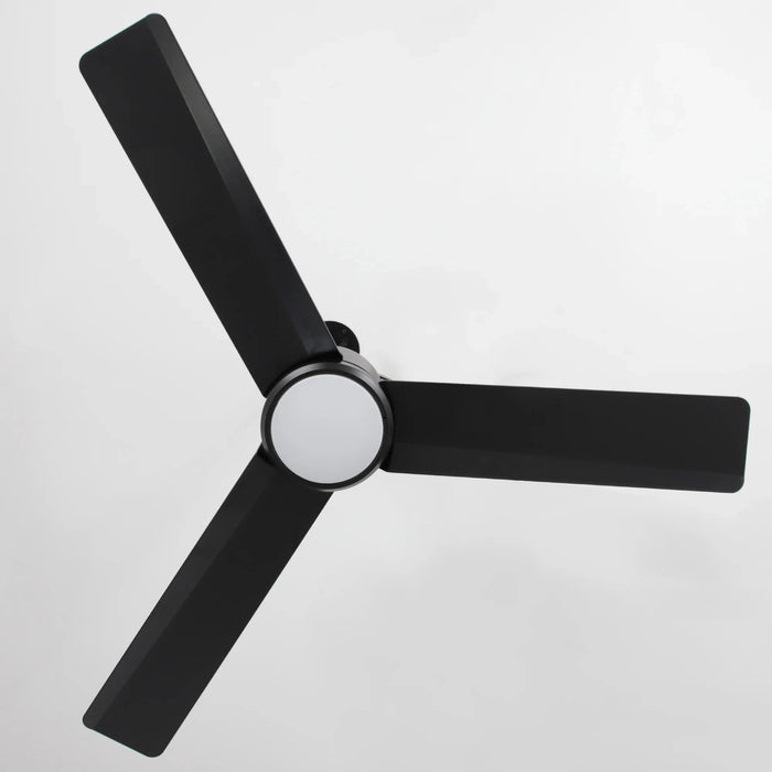 42 Inch Rhine Indoor/Wet Outdoor IP65 Black Anywhere Waterproof Ceiling Fan with LED Light and Convenient Hanging Hook - Sweatfully