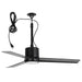 42 Inch Rhine Indoor/Wet Outdoor IP65 Black Anywhere Waterproof Ceiling Fan with LED Light and Convenient Hanging Hook - Sweatfully