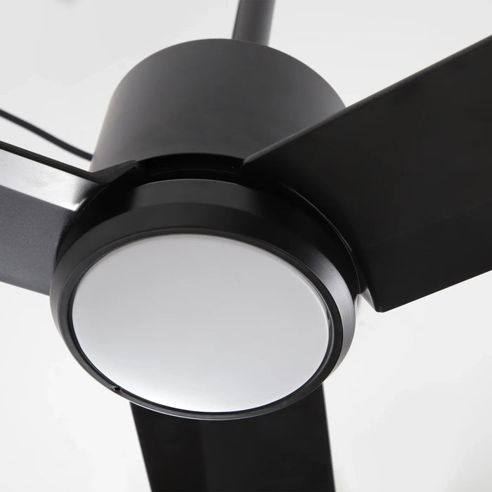 42 Inch Rhine Indoor/Wet Outdoor IP65 Black Anywhere Waterproof Ceiling Fan with LED Light and Convenient Hanging Hook - Sweatfully