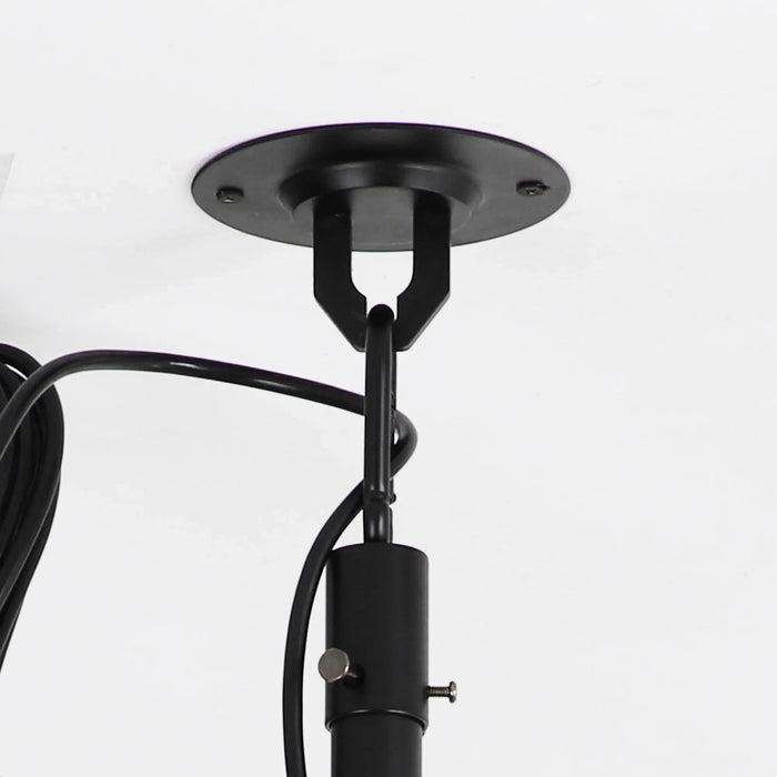 42 Inch Patio Guard IP65 Outdoor DC Motor Black Modern Hanging Buckle Downrod Ceiling Fan with Light - Sweatfully