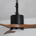 42 Inch Patio Guard IP65 Outdoor DC Motor Black Modern Hanging Buckle Downrod Ceiling Fan with Light - Sweatfully