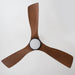 42 Inch Patio Guard IP65 Outdoor DC Motor Black Modern Hanging Buckle Downrod Ceiling Fan with Light - Sweatfully