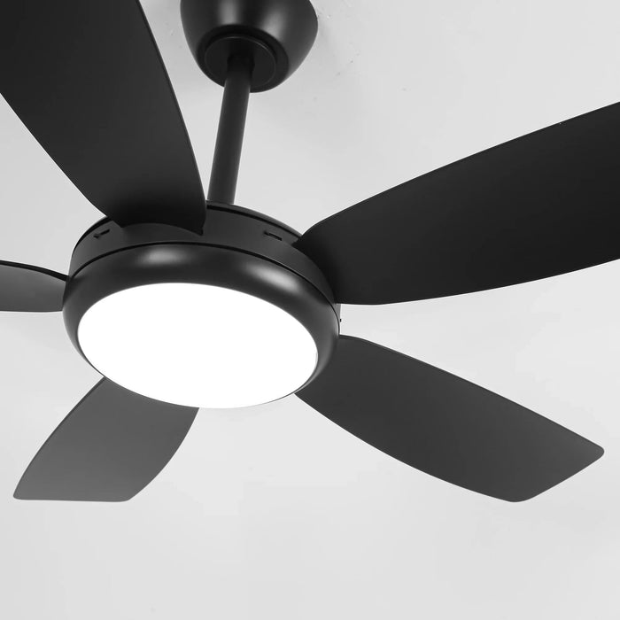 42 Inch Gladys Modern Black LED Ceiling Fan with Remote Control - Sweatfully