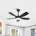42 Inch Gladys Modern Black LED Ceiling Fan with Remote Control - Sweatfully