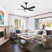 42 Inch Gladys Modern Black LED Ceiling Fan with Remote Control - Sweatfully
