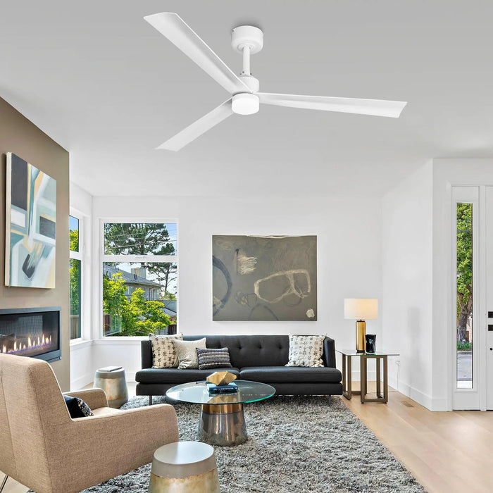 50 Inch Rae Modern Downrod Mount LED Ceiling Fan with Remote Control - Sweatfully