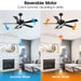 52 Inch Oregon DC Motor Modern Downrod Ceiling Fan with LED Light - Sweatfully