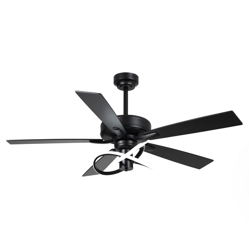 52 Inch Oregon DC Motor Modern Downrod Ceiling Fan with LED Light - Sweatfully
