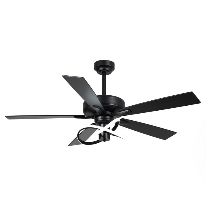 52 Inch Oregon DC Motor Modern Downrod Ceiling Fan with LED Light - Sweatfully