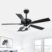 52 Inch Oregon DC Motor Modern Downrod Ceiling Fan with LED Light - Sweatfully