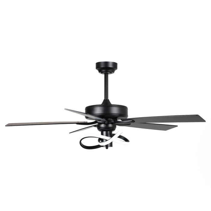 52 Inch Oregon DC Motor Modern Downrod Ceiling Fan with LED Light - Sweatfully