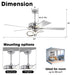 52 Inch Oregon DC Motor Modern Downrod Ceiling Fan with LED Light - Sweatfully