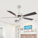 52 Inch Oregon DC Motor Modern Downrod Ceiling Fan with LED Light - Sweatfully