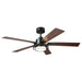 52 Inch Bernice DC Motor Industrial Downrod Ceiling Fan with LED Light and Remote Control - Sweatfully