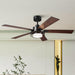 52 Inch Bernice DC Motor Industrial Downrod Ceiling Fan with LED Light and Remote Control - Sweatfully