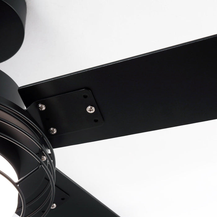 52 Inch Bernice DC Motor Industrial Downrod Ceiling Fan with LED Light and Remote Control - Sweatfully