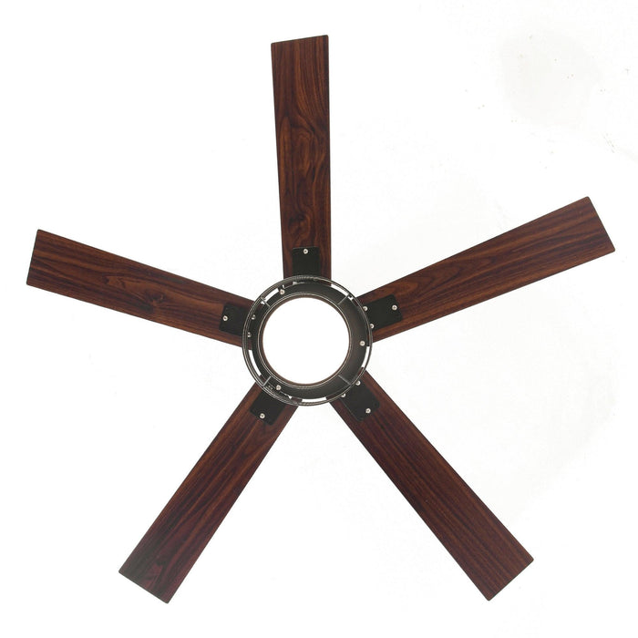 52 Inch Bernice DC Motor Industrial Downrod Ceiling Fan with LED Light and Remote Control - Sweatfully