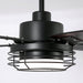 52 Inch Bernice DC Motor Industrial Downrod Ceiling Fan with LED Light and Remote Control - Sweatfully