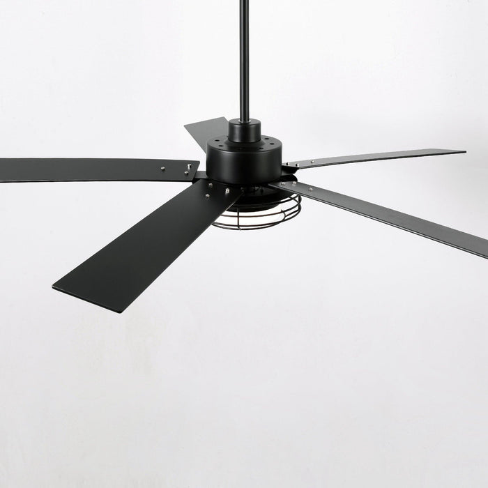 52 Inch Bernice DC Motor Industrial Downrod Ceiling Fan with LED Light and Remote Control - Sweatfully
