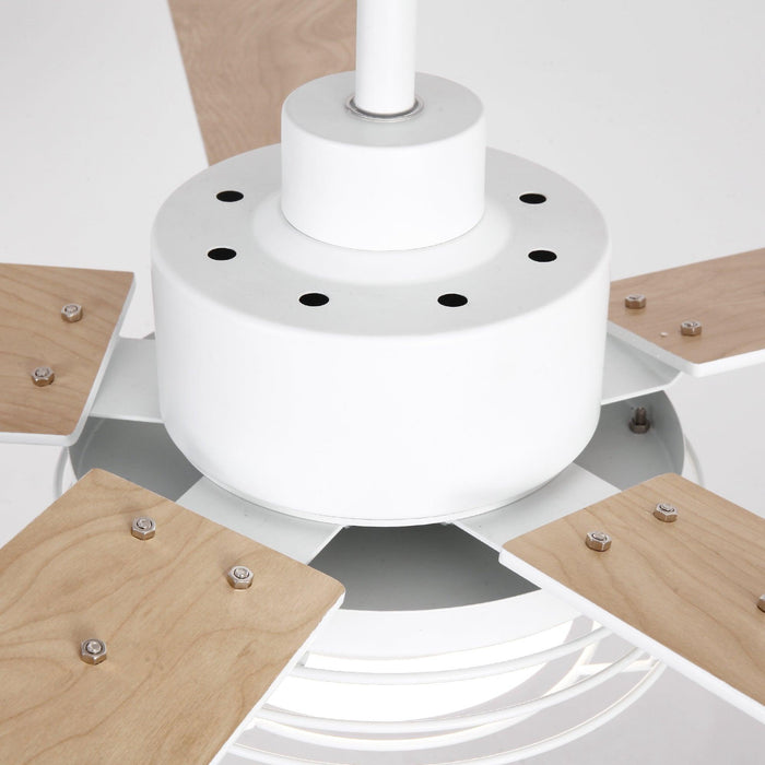 52 Inch Bernice DC Motor Industrial Downrod Ceiling Fan with LED Light and Remote Control - Sweatfully