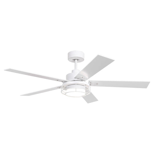 52 Inch Bernice DC Motor Industrial Downrod Ceiling Fan with LED Light and Remote Control - Sweatfully