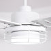 52 Inch Bernice DC Motor Industrial Downrod Ceiling Fan with LED Light and Remote Control - Sweatfully