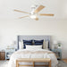 52 Inch Bernice DC Motor Industrial Downrod Ceiling Fan with LED Light and Remote Control - Sweatfully