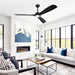 60 Inch Alexi DC Motor Modern Downrod Ceiling Fan with LED Light - Sweatfully