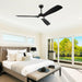 60 Inch Alexi DC Motor Modern Downrod Ceiling Fan with LED Light - Sweatfully