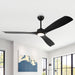 60 Inch Alexi DC Motor Modern Downrod Ceiling Fan with LED Light - Sweatfully