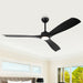 60 Inch Alexi DC Motor Modern Downrod Ceiling Fan with LED Light - Sweatfully