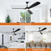 60 Inch Alexi DC Motor Modern Downrod Ceiling Fan with LED Light - Sweatfully