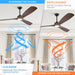 60 Inch Alexi DC Motor Modern Downrod Ceiling Fan with LED Light - Sweatfully
