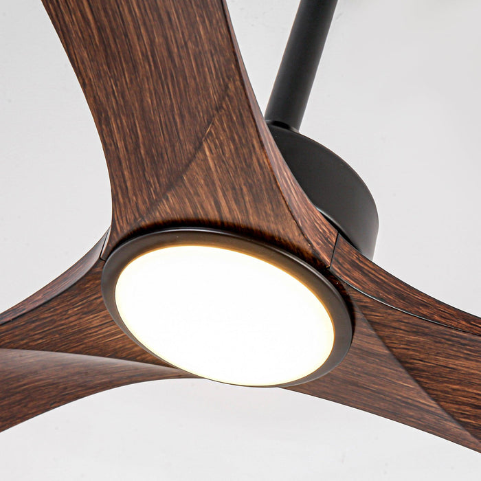 60 Inch Alexi DC Motor Modern Downrod Ceiling Fan with LED Light - Sweatfully