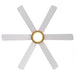 54 Inch Kama Modern Downrod Mount Ceiling Fan with Remote Control and LED Light - Sweatfully