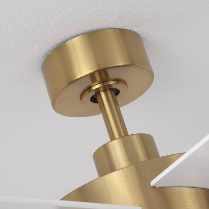 54 Inch Kama Modern Downrod Mount Ceiling Fan with Remote Control and LED Light - Sweatfully