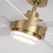 54 Inch Kama Modern Downrod Mount Ceiling Fan with Remote Control and LED Light - Sweatfully