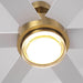 54 Inch Kama Modern Downrod Mount Ceiling Fan with Remote Control and LED Light - Sweatfully