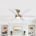54 Inch Kama Modern Downrod Mount Ceiling Fan with Remote Control and LED Light - Sweatfully