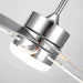 52 Inch Double-sided Blades Modern Downrod Mount Ceiling Fan with Main/Side LED Light - Sweatfully
