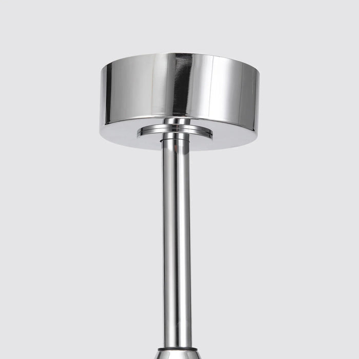 52 Inch Double-sided Blades Modern Downrod Mount Ceiling Fan with Main/Side LED Light - Sweatfully