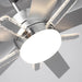 52 Inch Double-sided Blades Modern Downrod Mount Ceiling Fan with Main/Side LED Light - Sweatfully